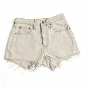 Levi’s Classic 501 High-Rise Frayed Hem Women’s Shorts - Whitewashed